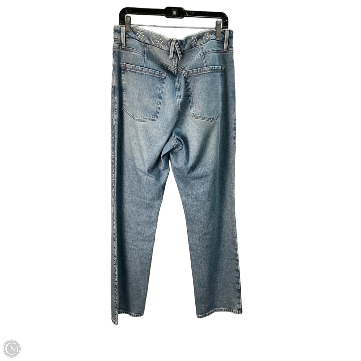 Jeans Straight By Good American In Blue Denim, Size: 10
