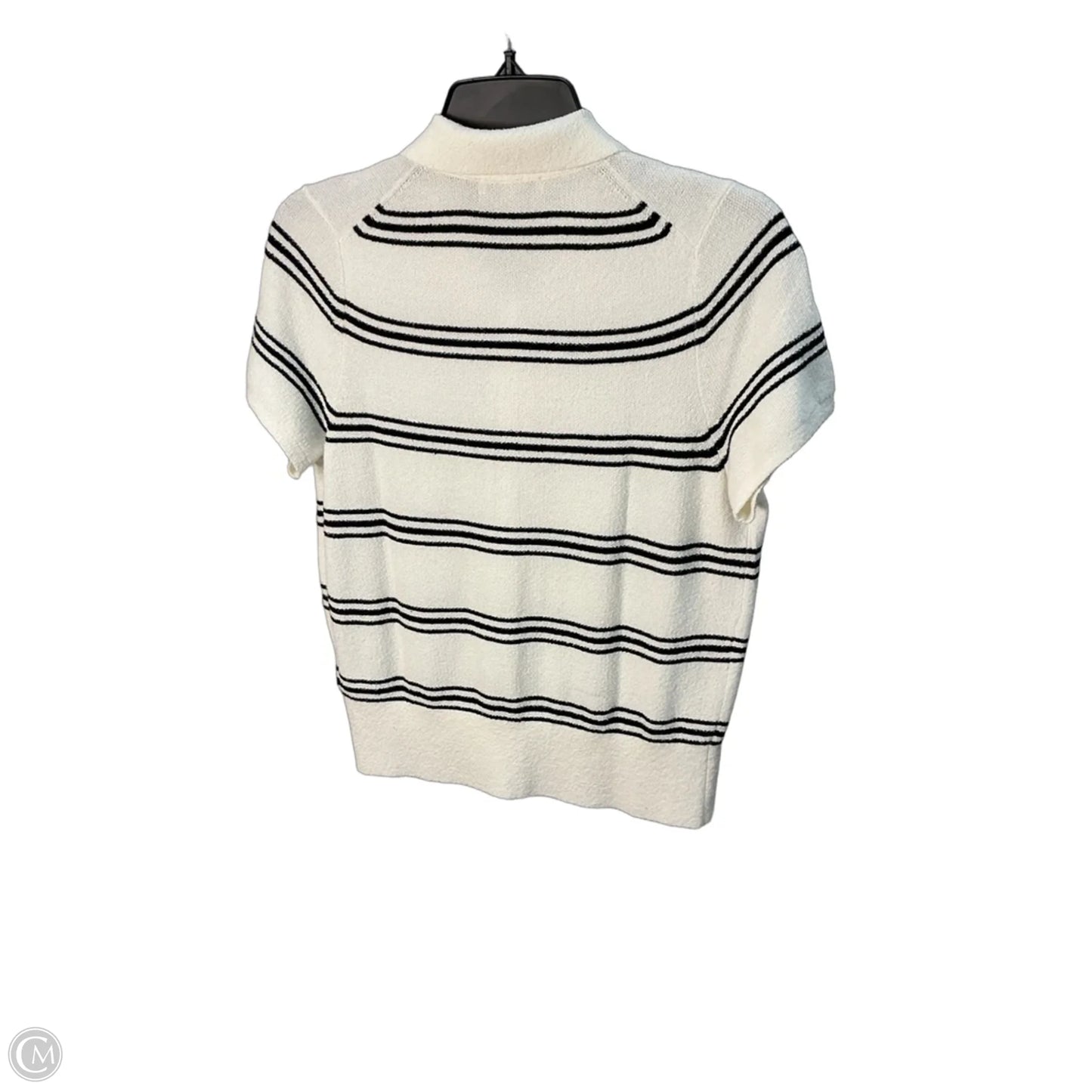 Top Short Sleeve By Madewell In Striped Pattern, Size: M