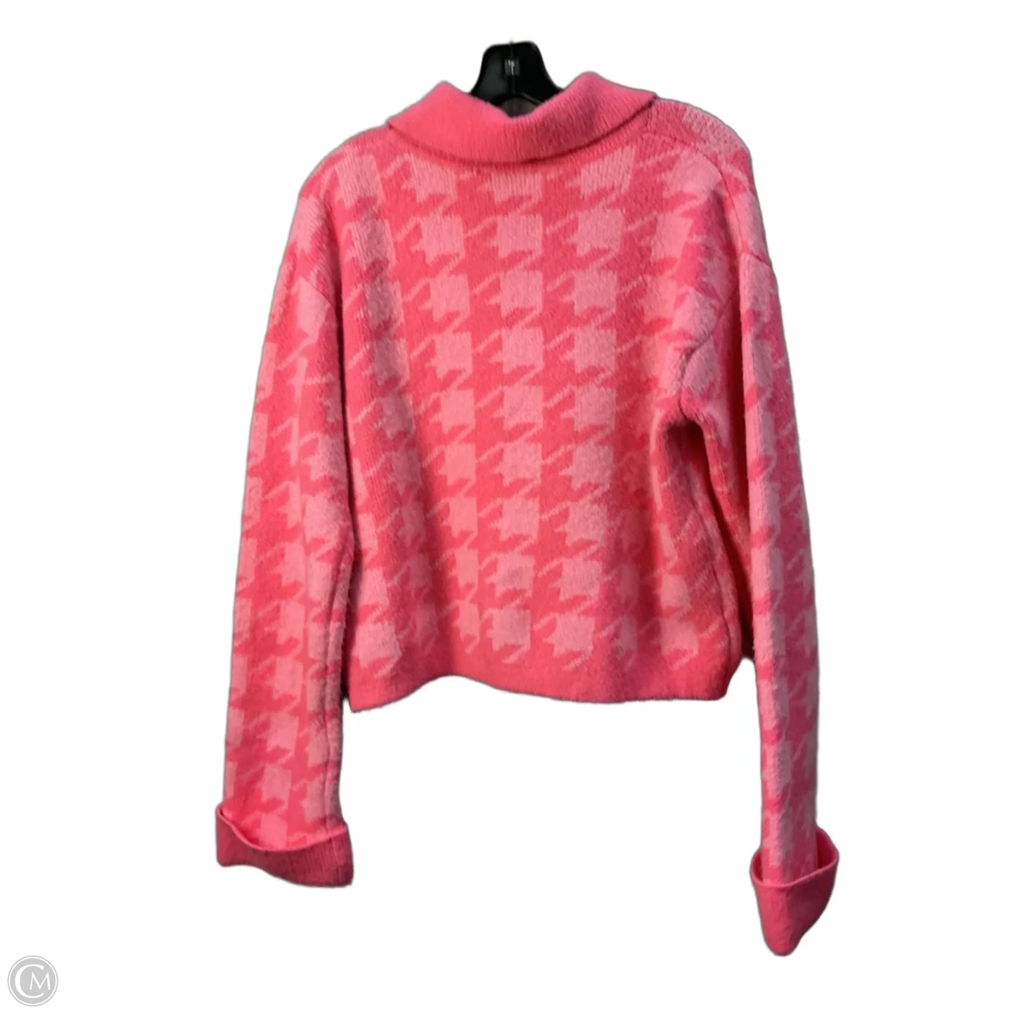 Sweater Cardigan By English Factory In Pink, Size: L