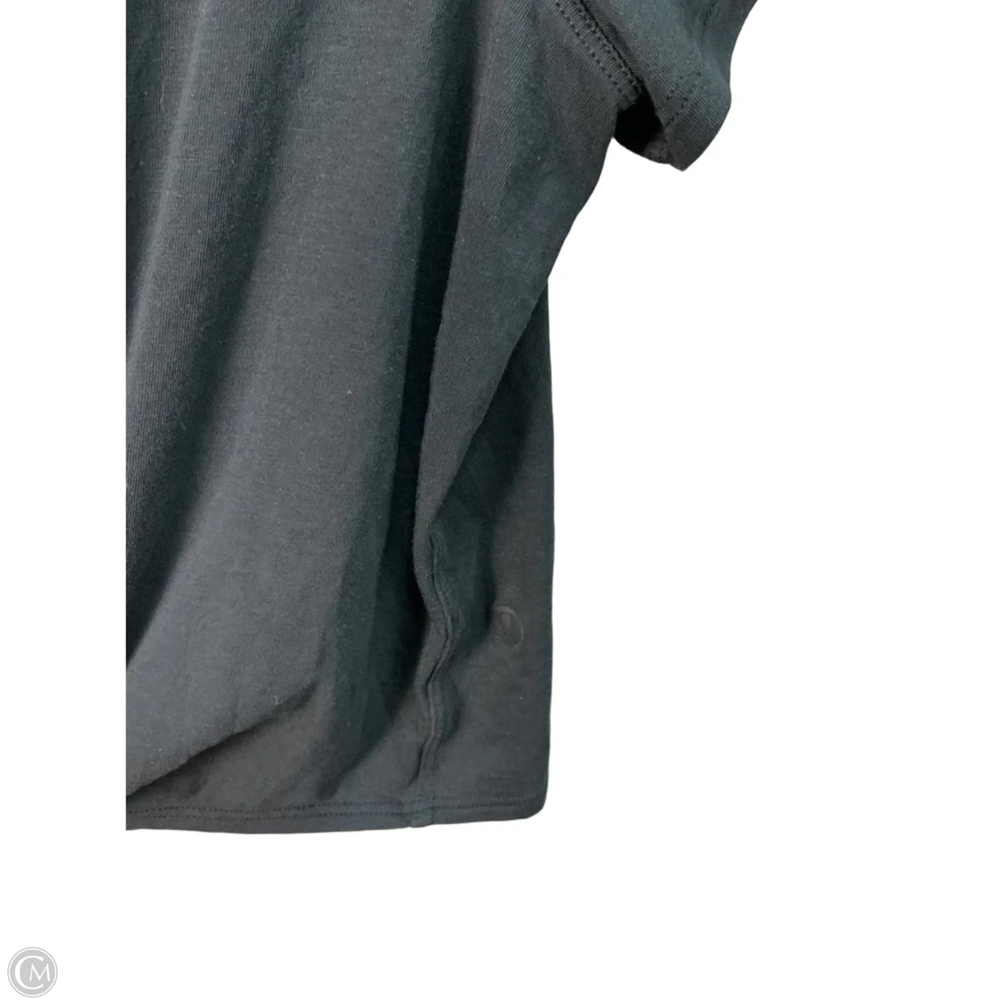Athletic Top Short Sleeve By Lululemon In Black, Size: S