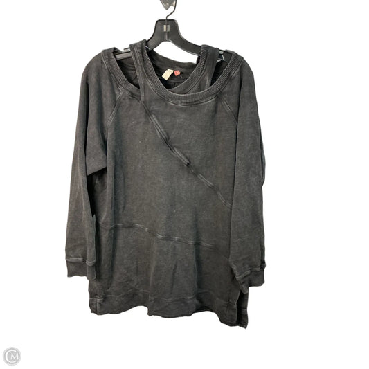 Top Long Sleeve By Pilcro In Grey, Size: S