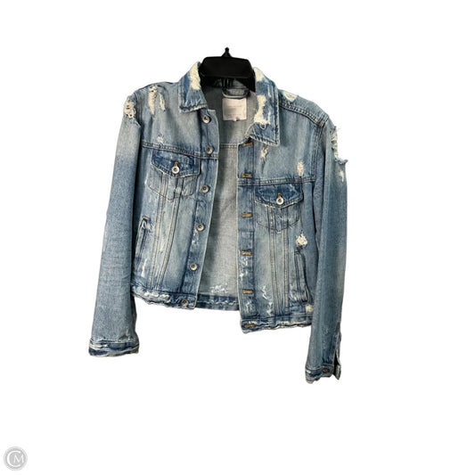 Jacket Denim By Zara In Blue Denim, Size: M