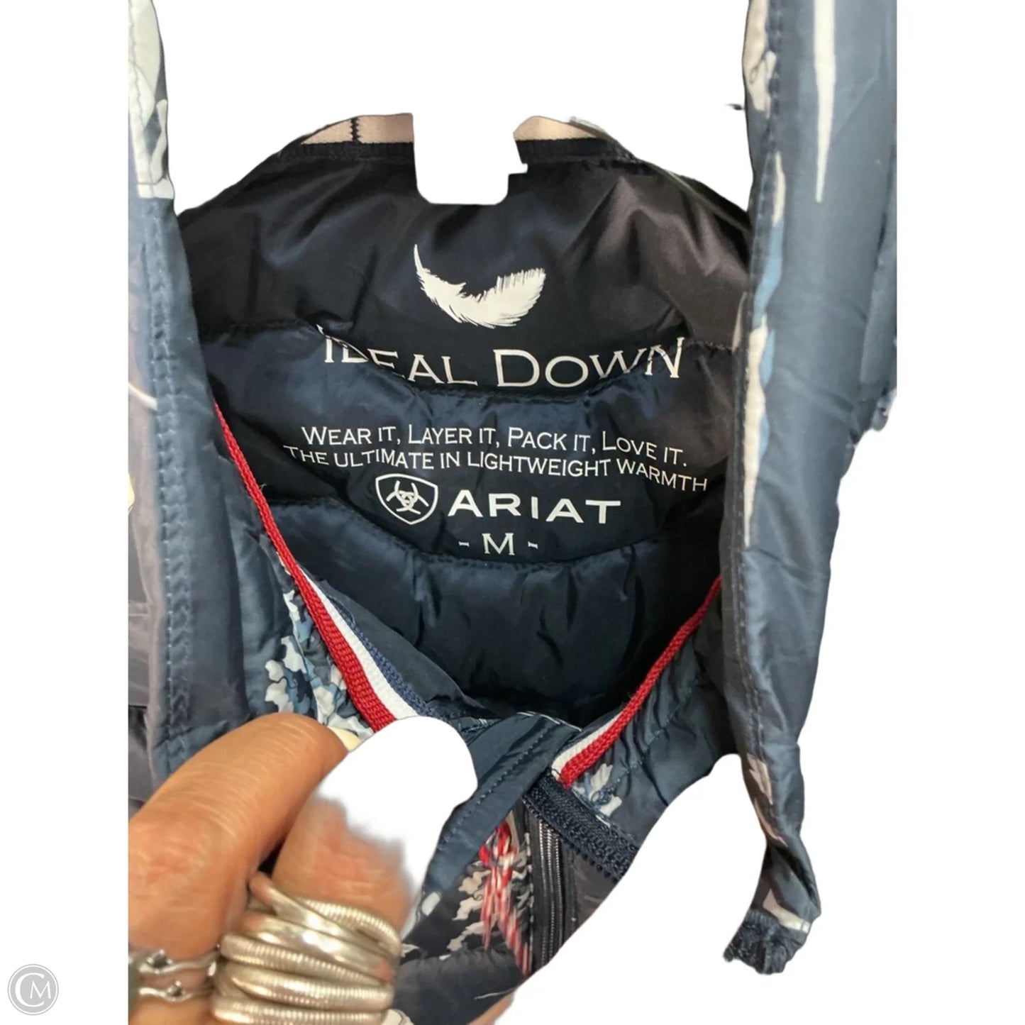 Vest Puffer & Quilted By Ariat In Blue, Size: M