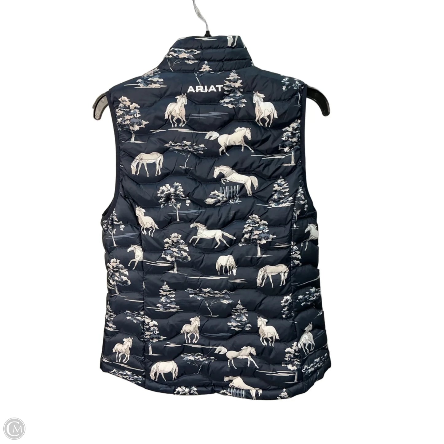 Vest Puffer & Quilted By Ariat In Blue, Size: M