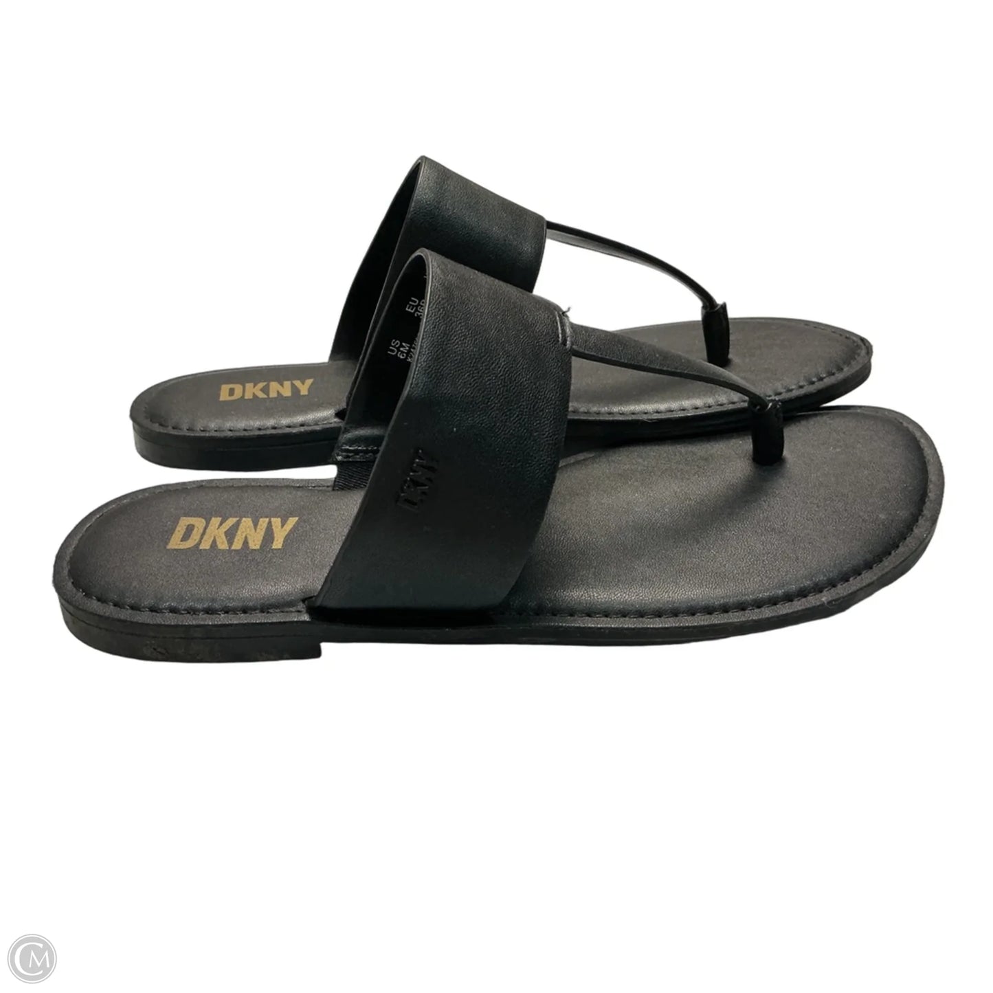 Sandals Flats By Dkny In Black, Size: 6