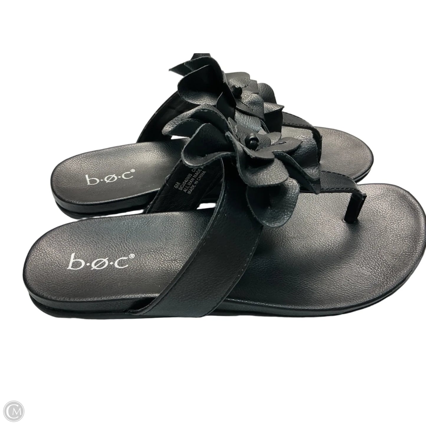 Sandals Flip Flops By Boc In Black, Size: 6