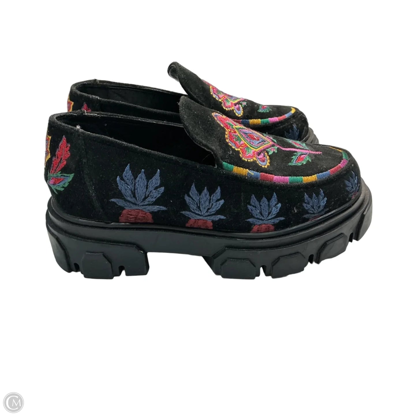 Shoes Heels Platform By Farm Rio In Black, Size: 6