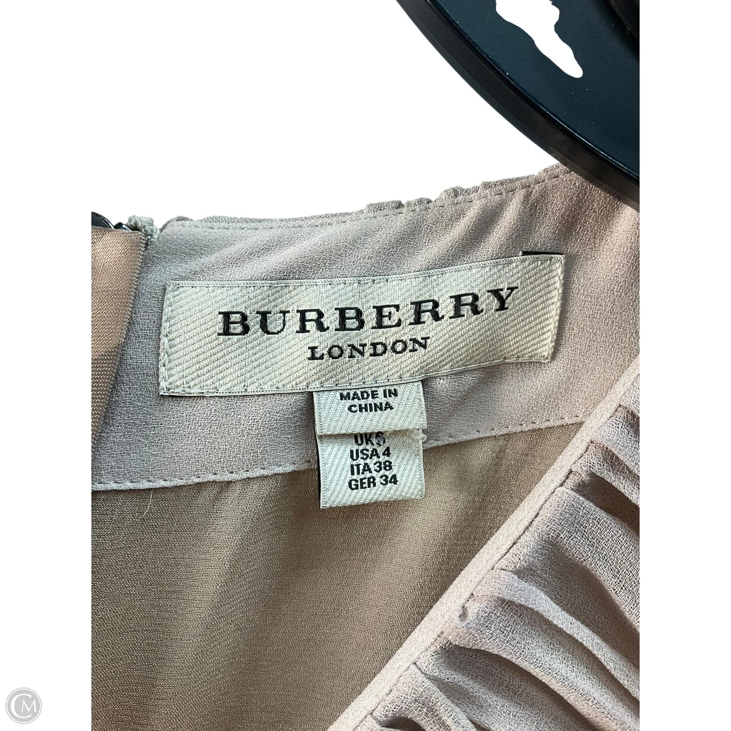 Dress Luxury Designer By Burberry In Tan, Size: S