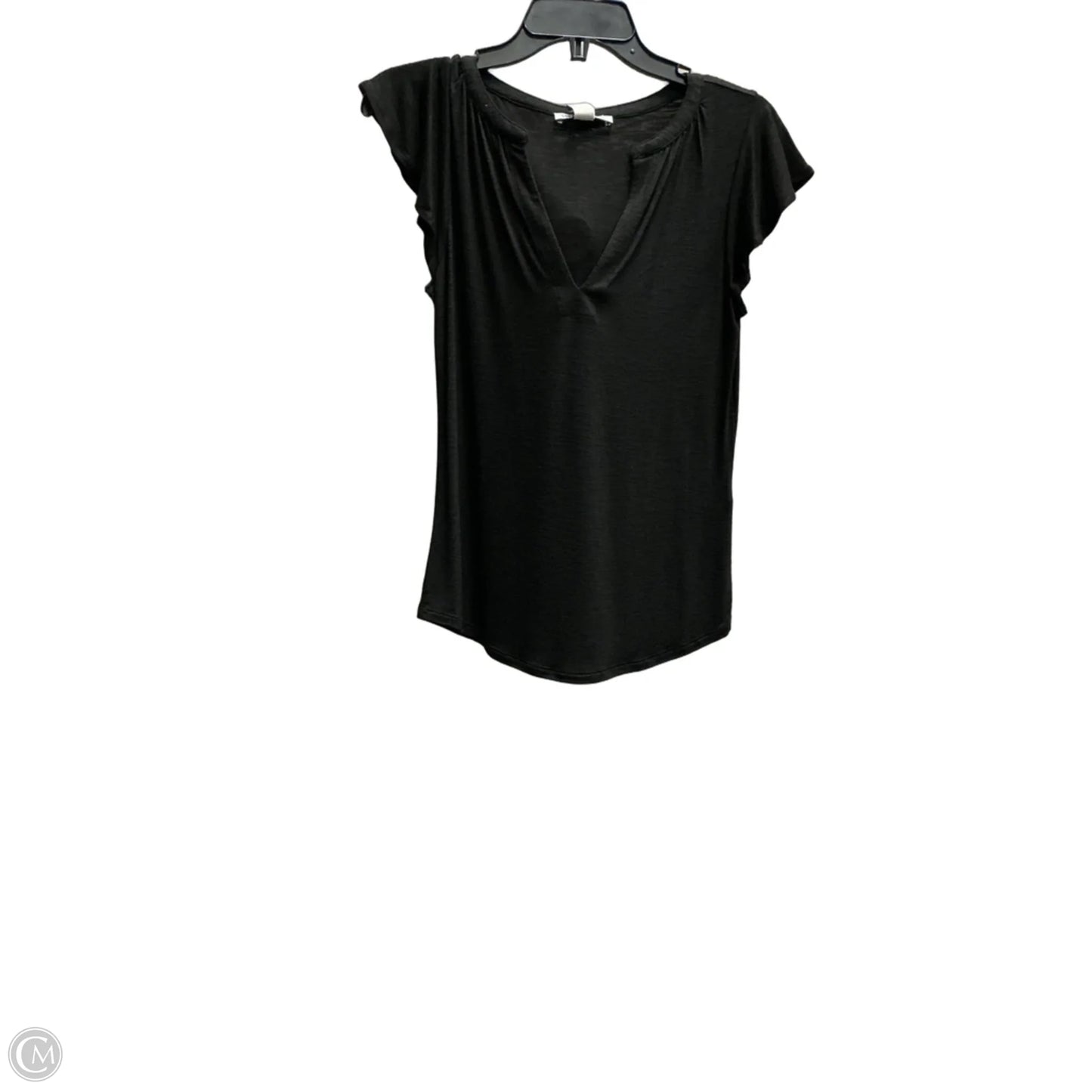 Top Short Sleeve By White House Black Market In Black, Size: Xs