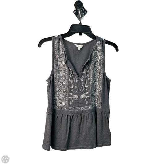 Top Sleeveless By Lucky Brand In Grey, Size: S
