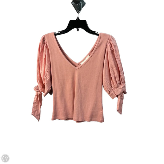 Top 3/4 Sleeve By Maeve In Peach, Size: M