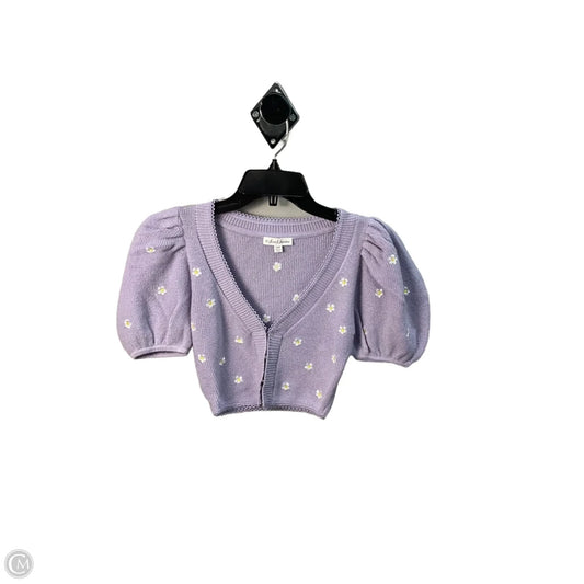 Sweater Cardigan By For Love & Lemons In Purple, Size: Xxs