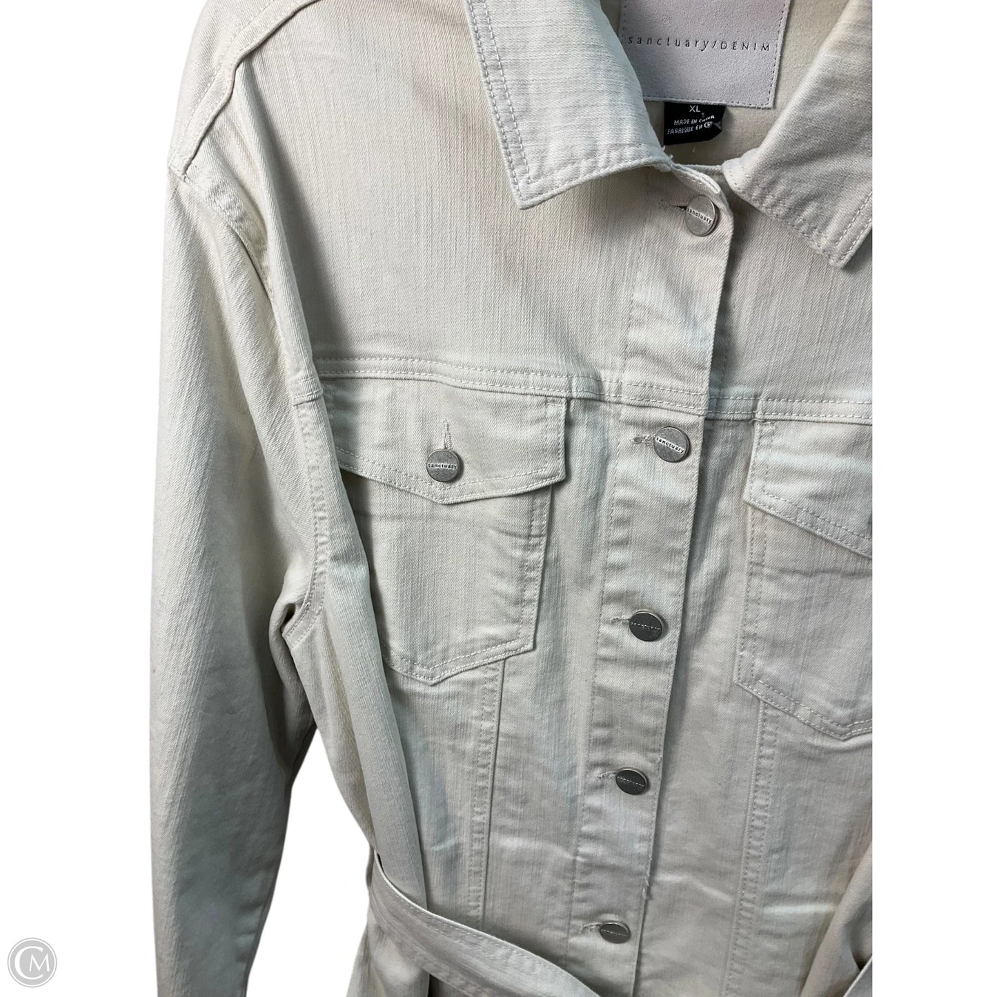 Jacket Denim By Sanctuary In Beige, Size: Xl