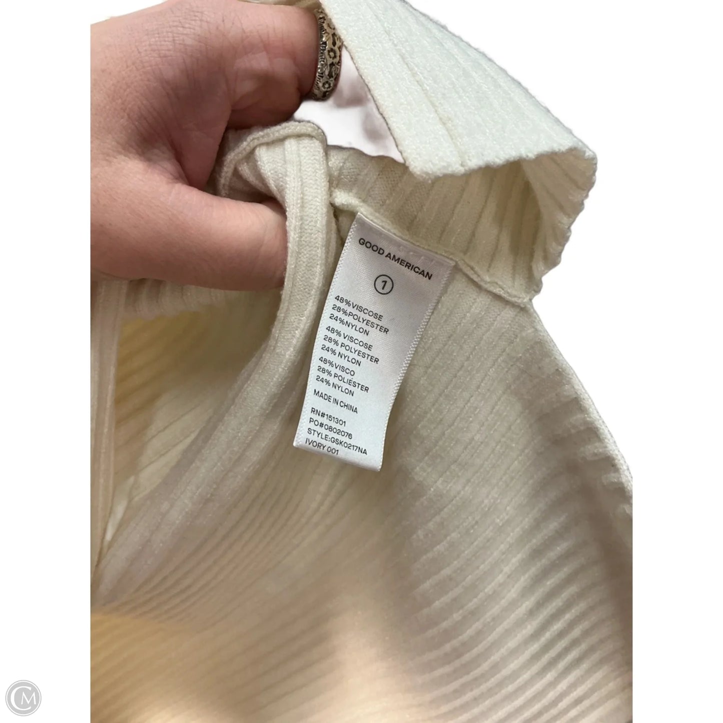 Sweater By Good American In Cream, Size: 16