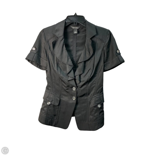 Top Short Sleeve By White House Black Market In Black, Size: 4