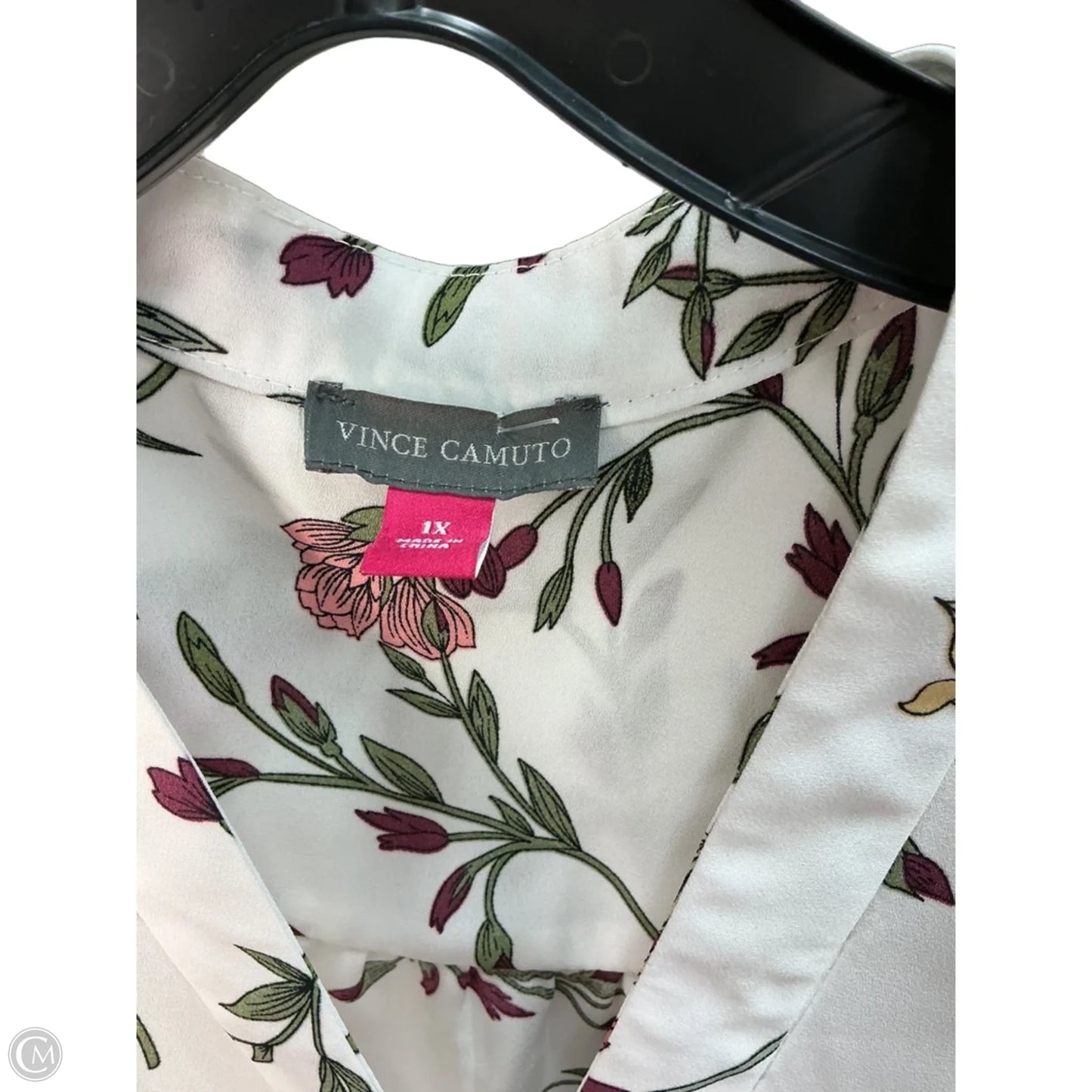 Top Sleeveless By Vince Camuto In Floral Print, Size: 1x