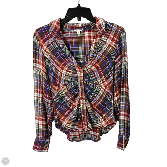 Top Long Sleeve By Pilcro In Multi-colored, Size: Xs