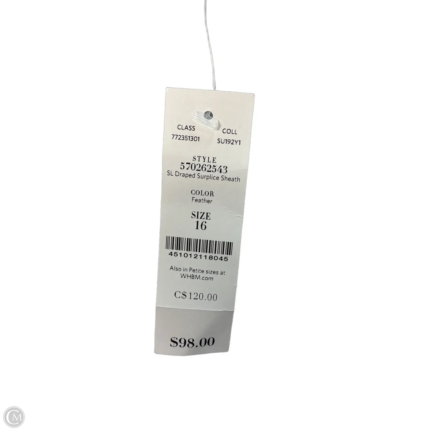 Dress Casual Midi By White House Black Market In Grey, Size: 16