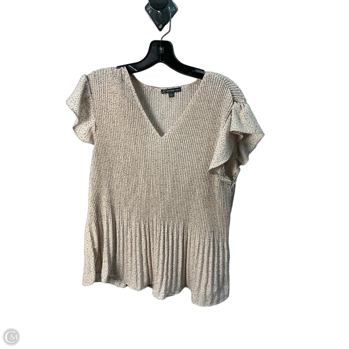 Top Short Sleeve By Adrianna Papell In Maroon, Size: M