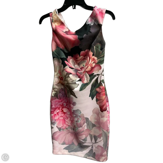 Dress Casual Midi By Ted Baker In Floral Print, Size: 0