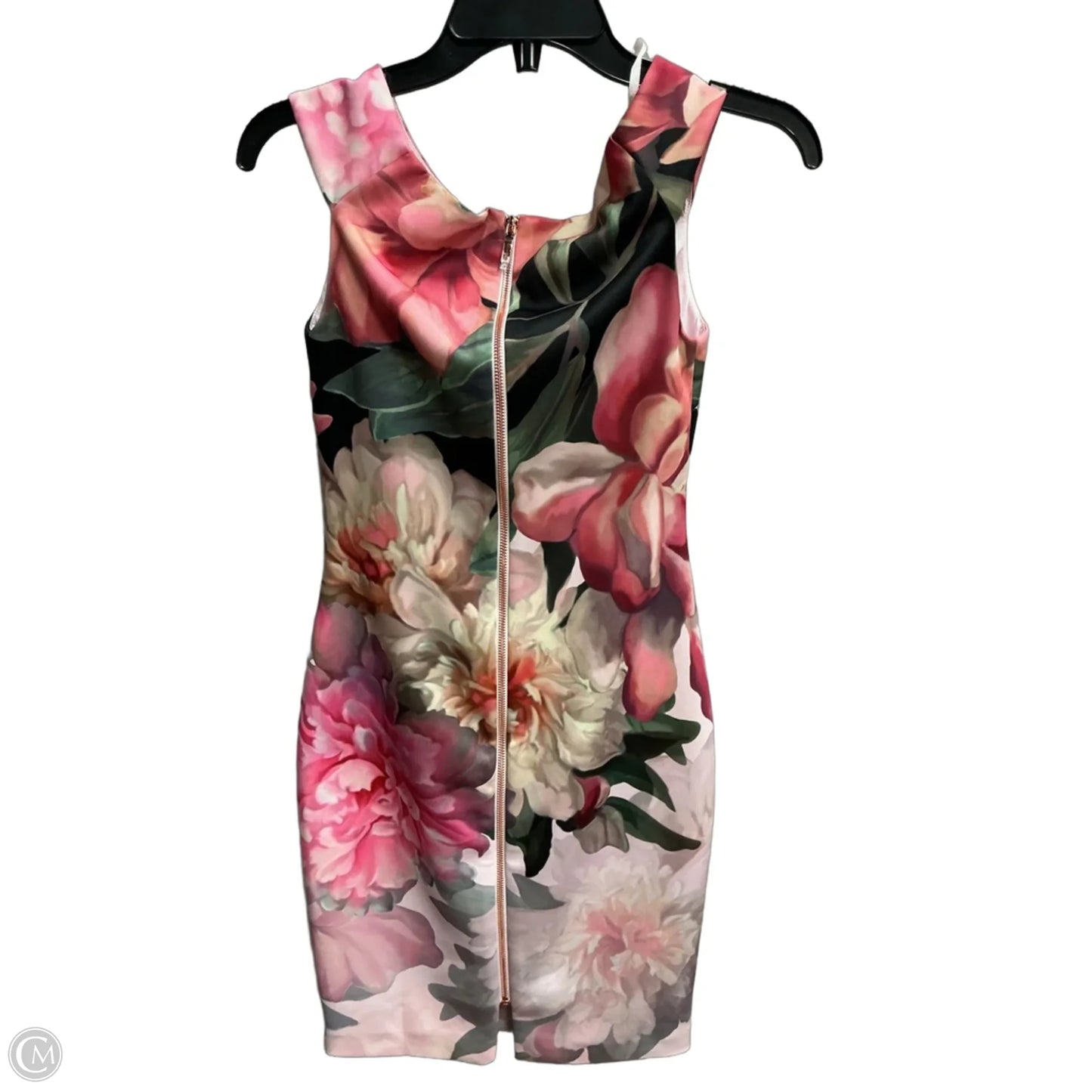 Dress Casual Midi By Ted Baker In Floral Print, Size: 0