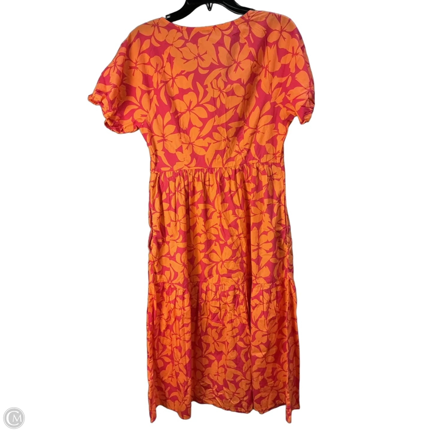 Dress Casual Maxi By J. Crew In Orange & Pink, Size: 6