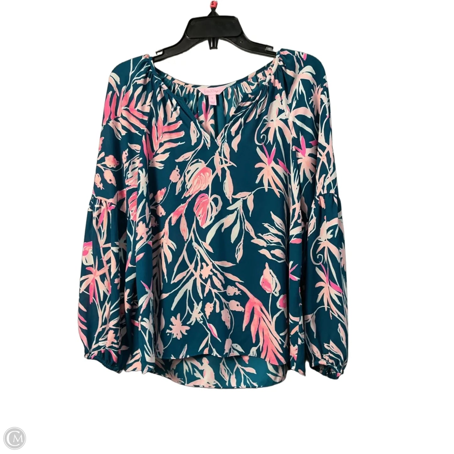 Top Long Sleeve Designer By Lilly Pulitzer In Blue, Size: S