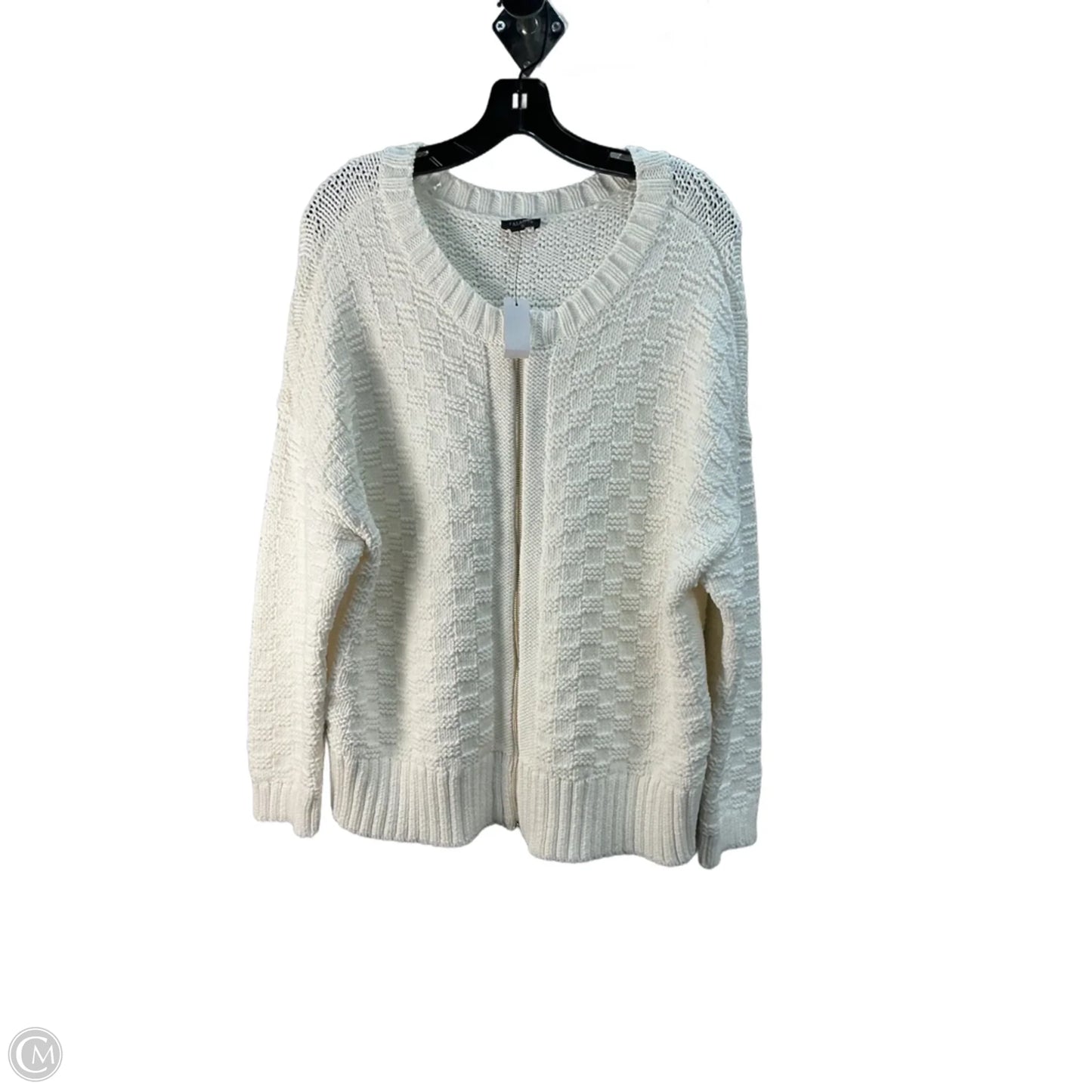 Cardigan By Talbots In Cream, Size: 1x