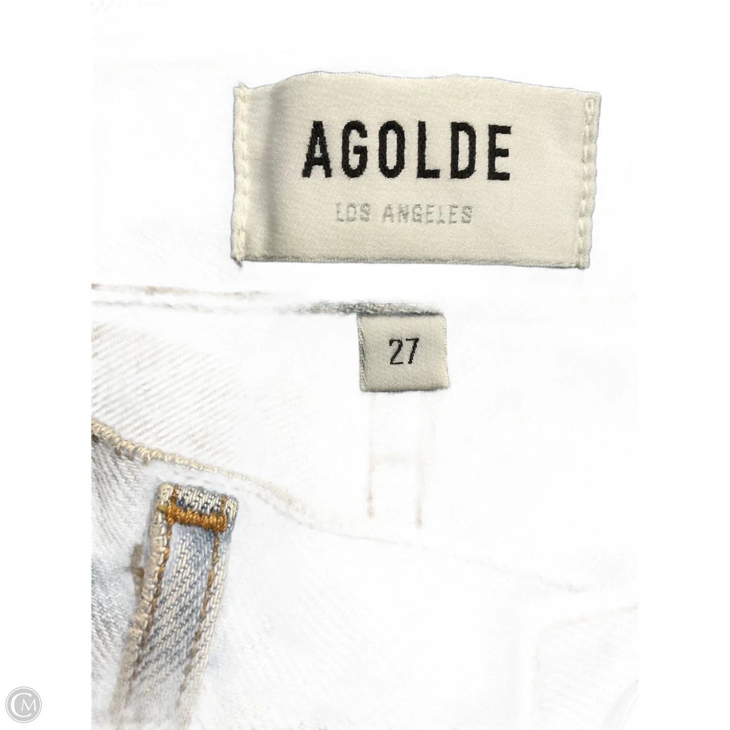 Jeans Straight By Agolde In Blue Denim, Size: 4