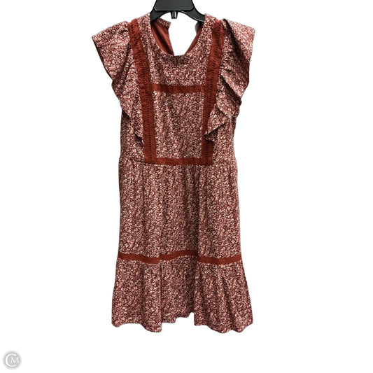 Dress Casual Short By Madewell In Brown & Cream, Size: S
