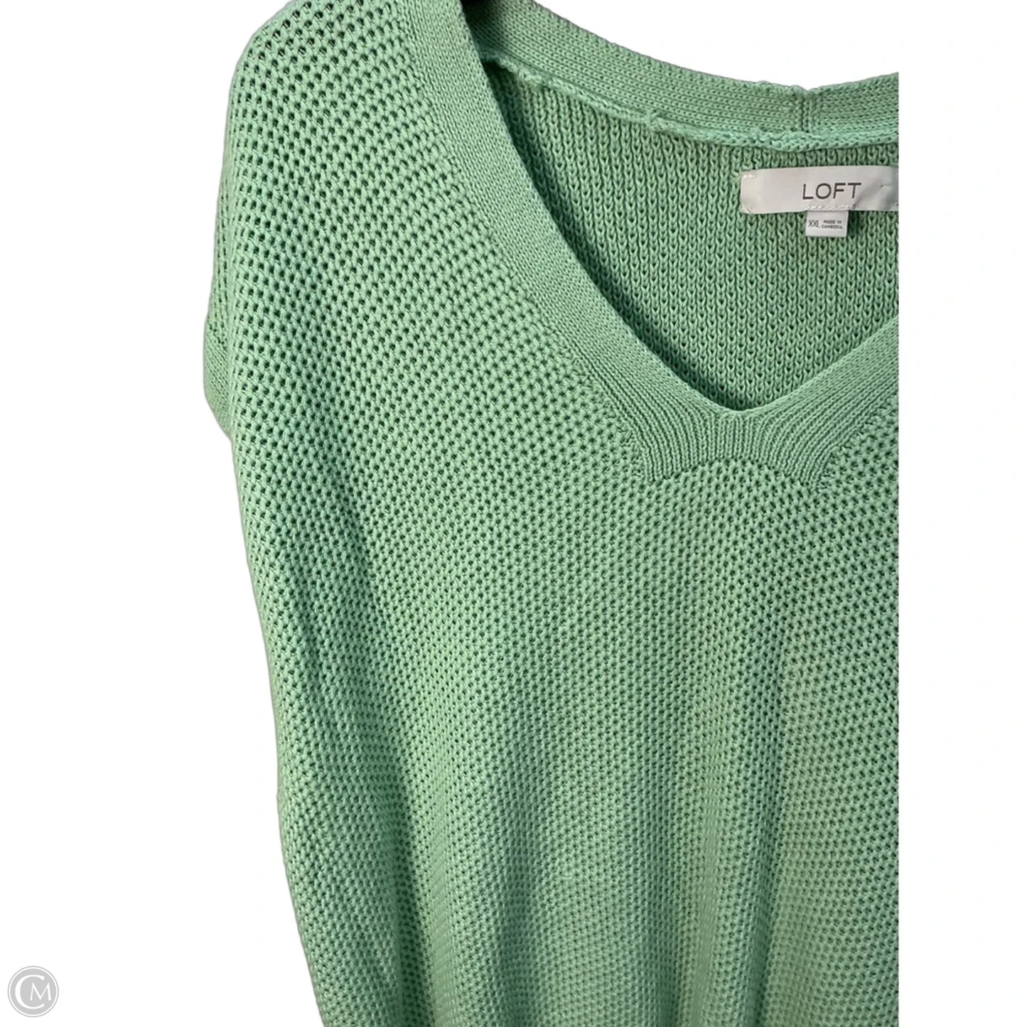 Top Sleeveless By Loft In Green, Size: Xxl