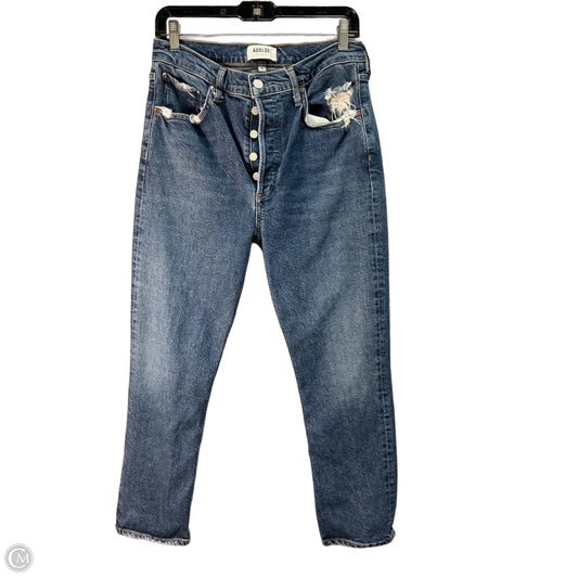 Jeans Straight By Agolde In Blue, Size: 4
