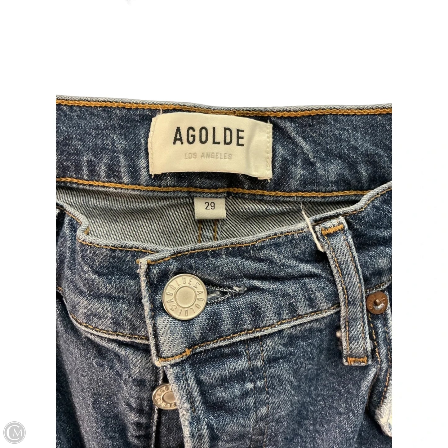 Jeans Straight By Agolde In Blue, Size: 4