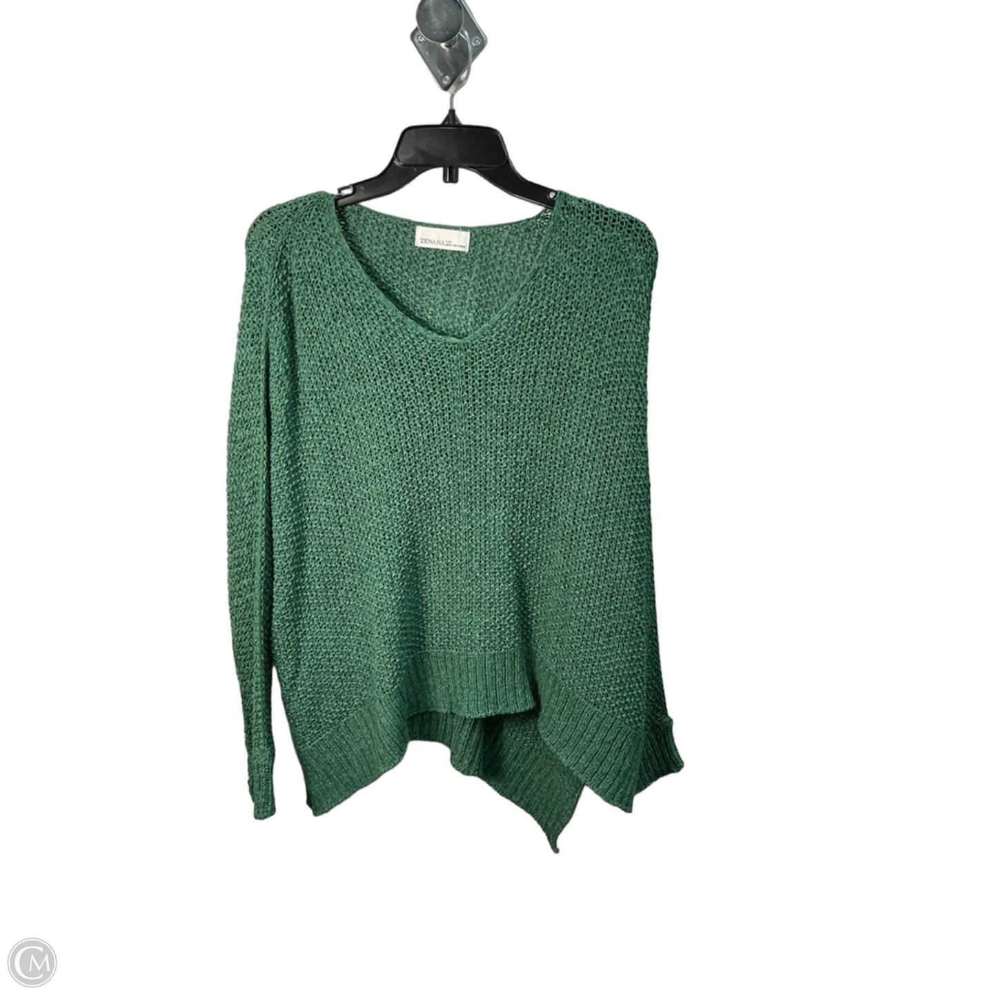 Top Long Sleeve By Zenana In Green, Size: S