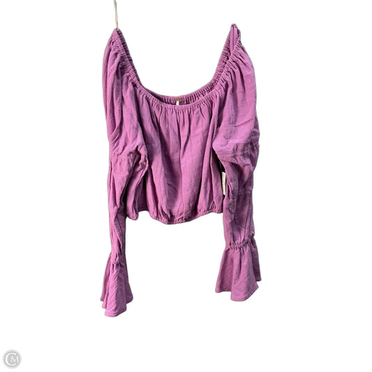 Top Long Sleeve By Free People In Pink, Size: S