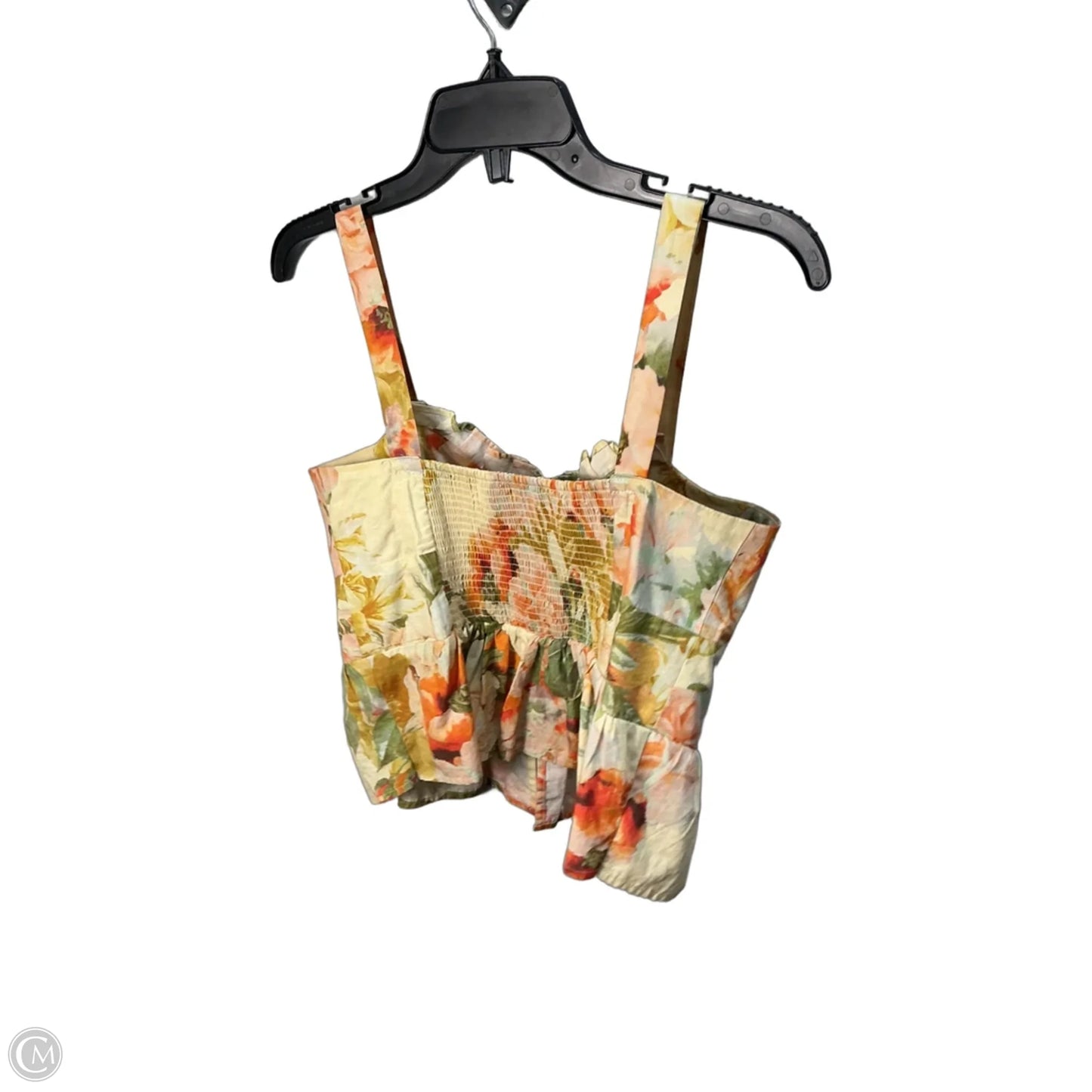 Top Sleeveless By Maeve In Cream & Orange, Size: Xs