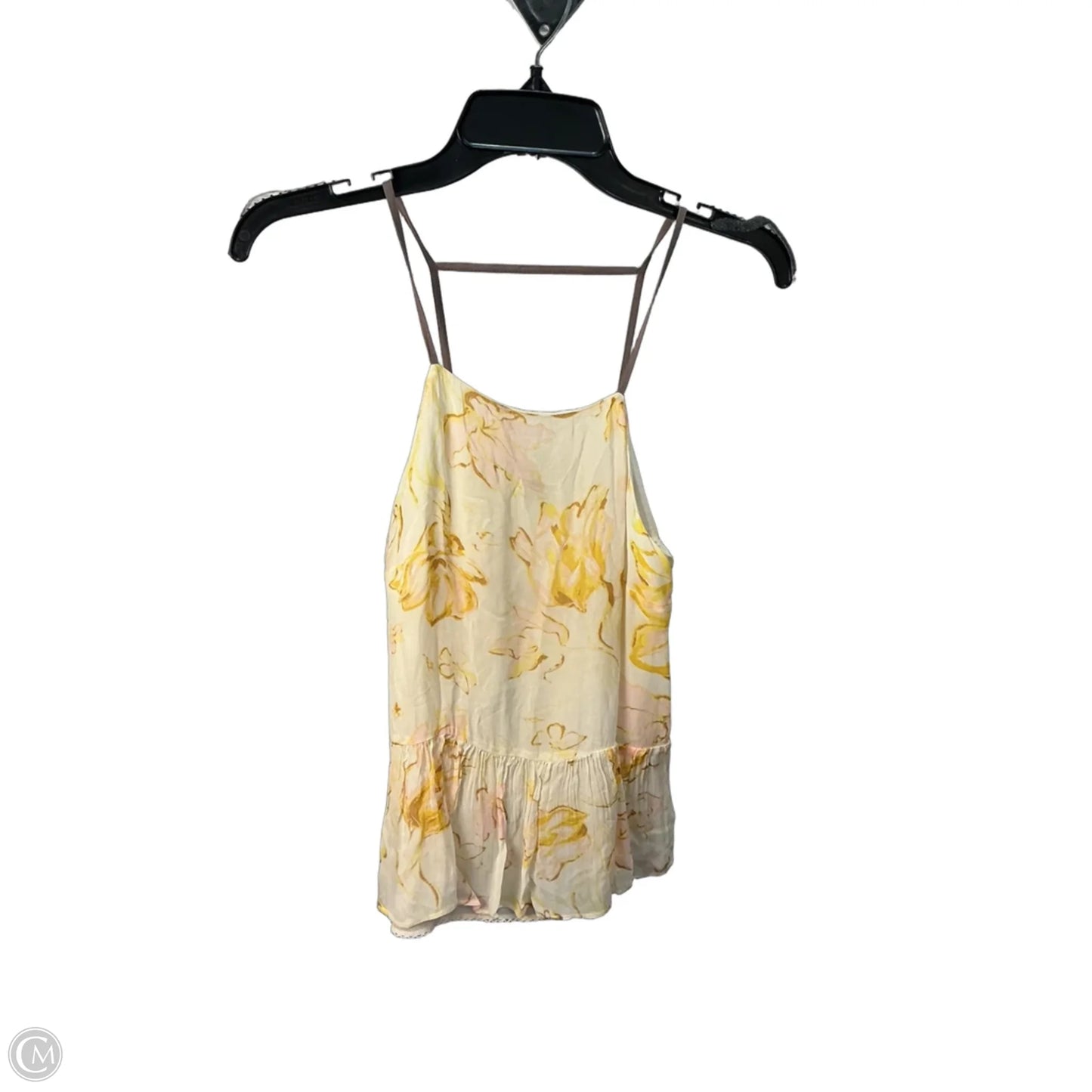 Top Sleeveless By Hd In Paris In Cream & Yellow, Size: Xs