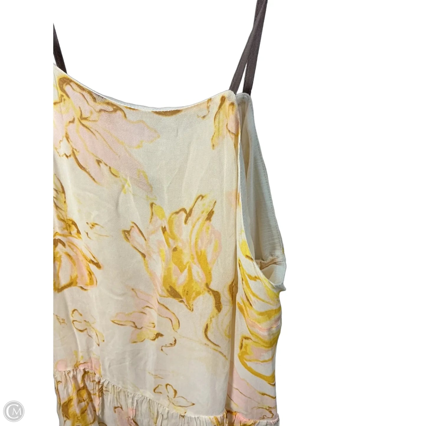 Top Sleeveless By Hd In Paris In Cream & Yellow, Size: Xs