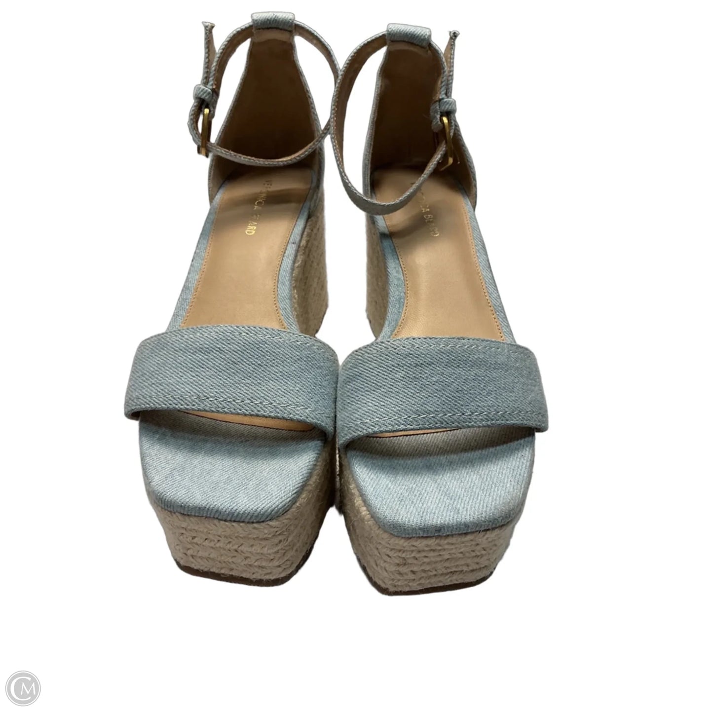 Shoes Designer By Veronica Beard In Blue & Cream, Size: 7.5