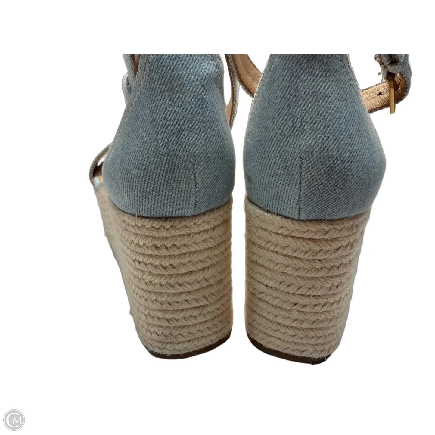 Shoes Designer By Veronica Beard In Blue & Cream, Size: 7.5