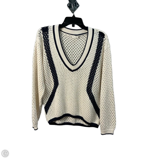 Sweater By Pilcro In Blue & Cream, Size: S