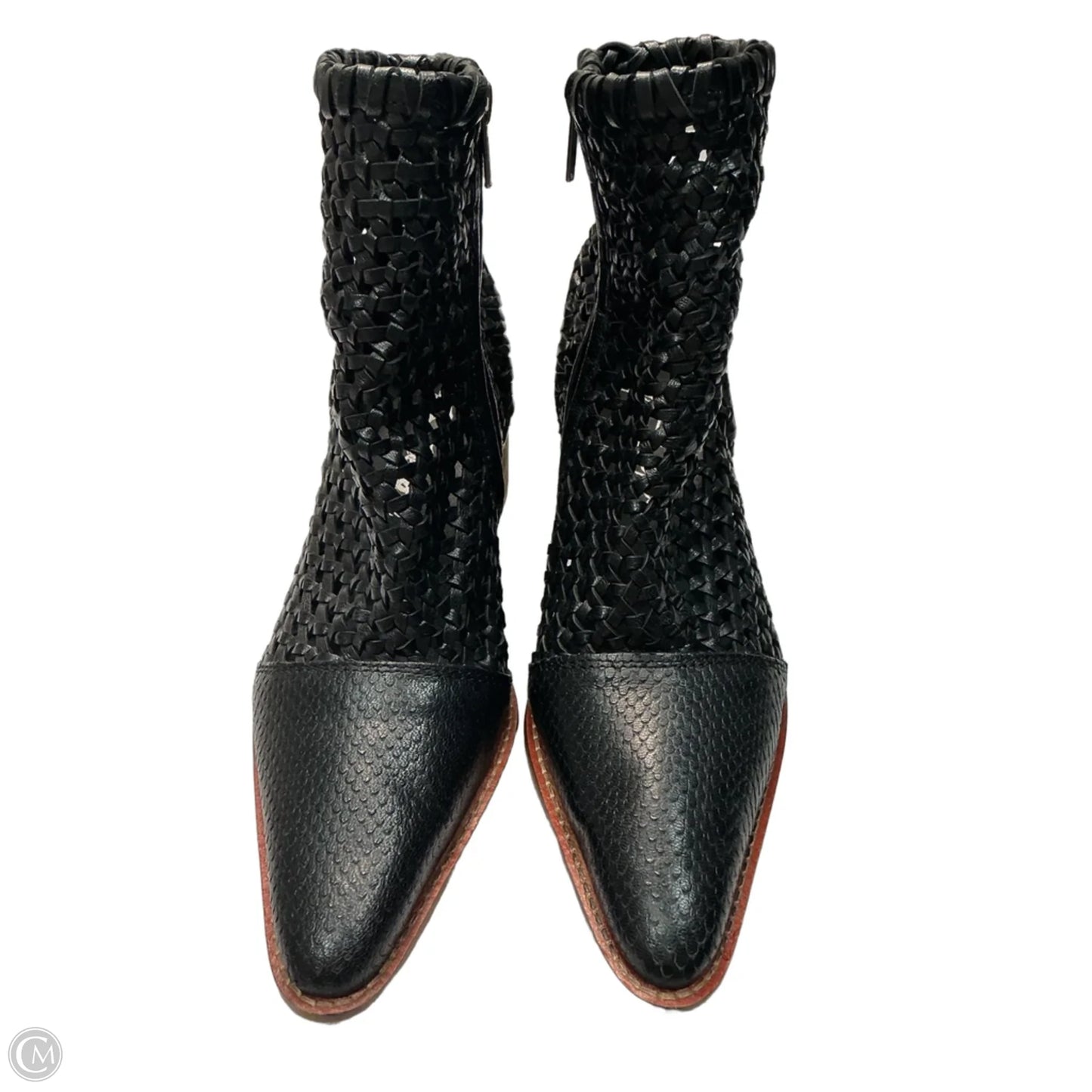 Boots Ankle Heels By Free People In Black & Brown, Size: 6.5