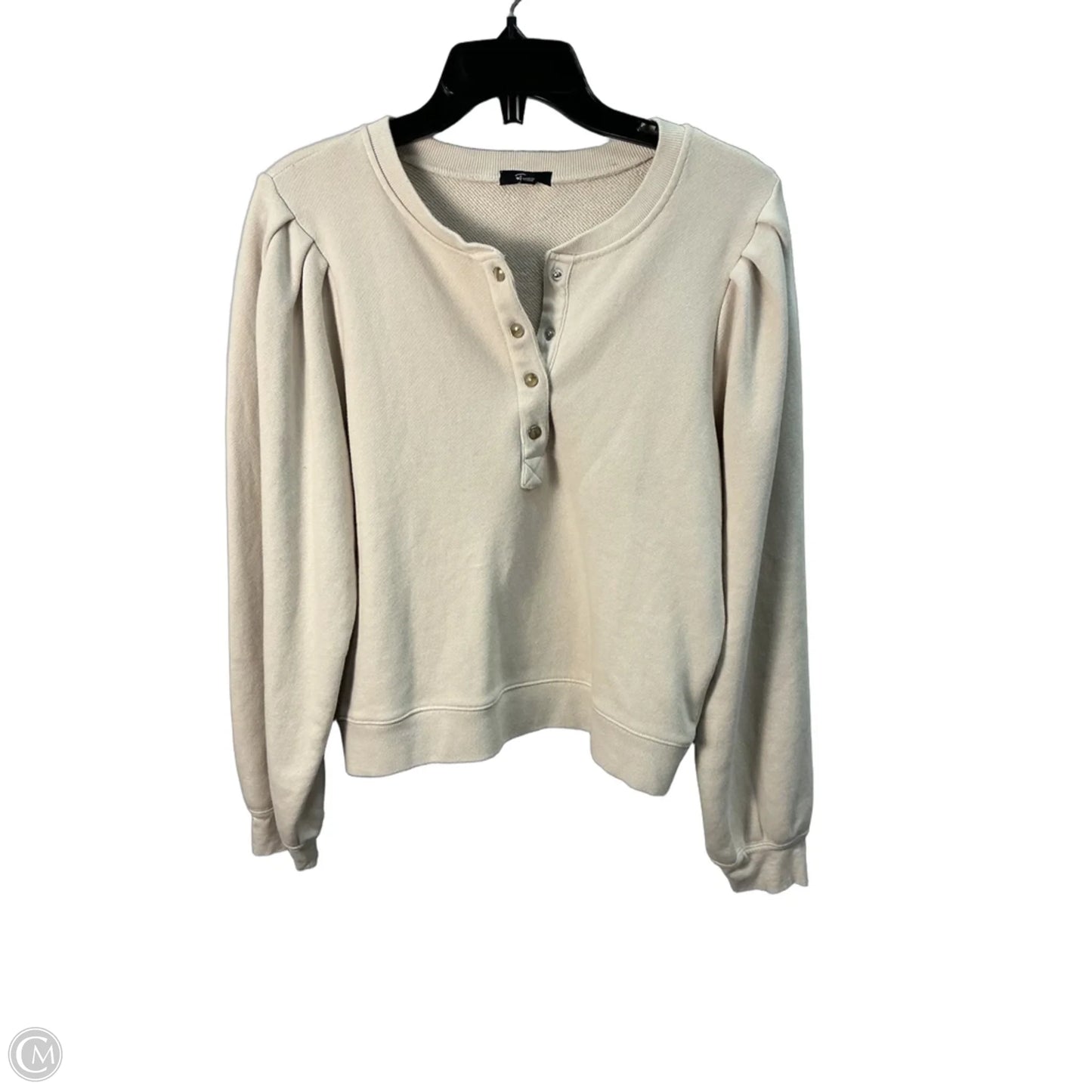 Top Long Sleeve By Rails In Cream, Size: M