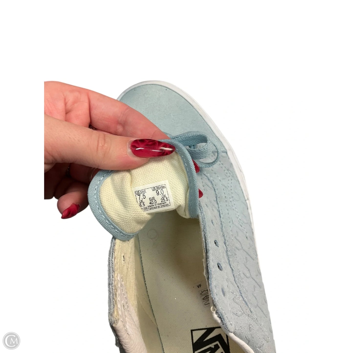 Shoes Sneakers By Vans In Blue, Size: 7.5