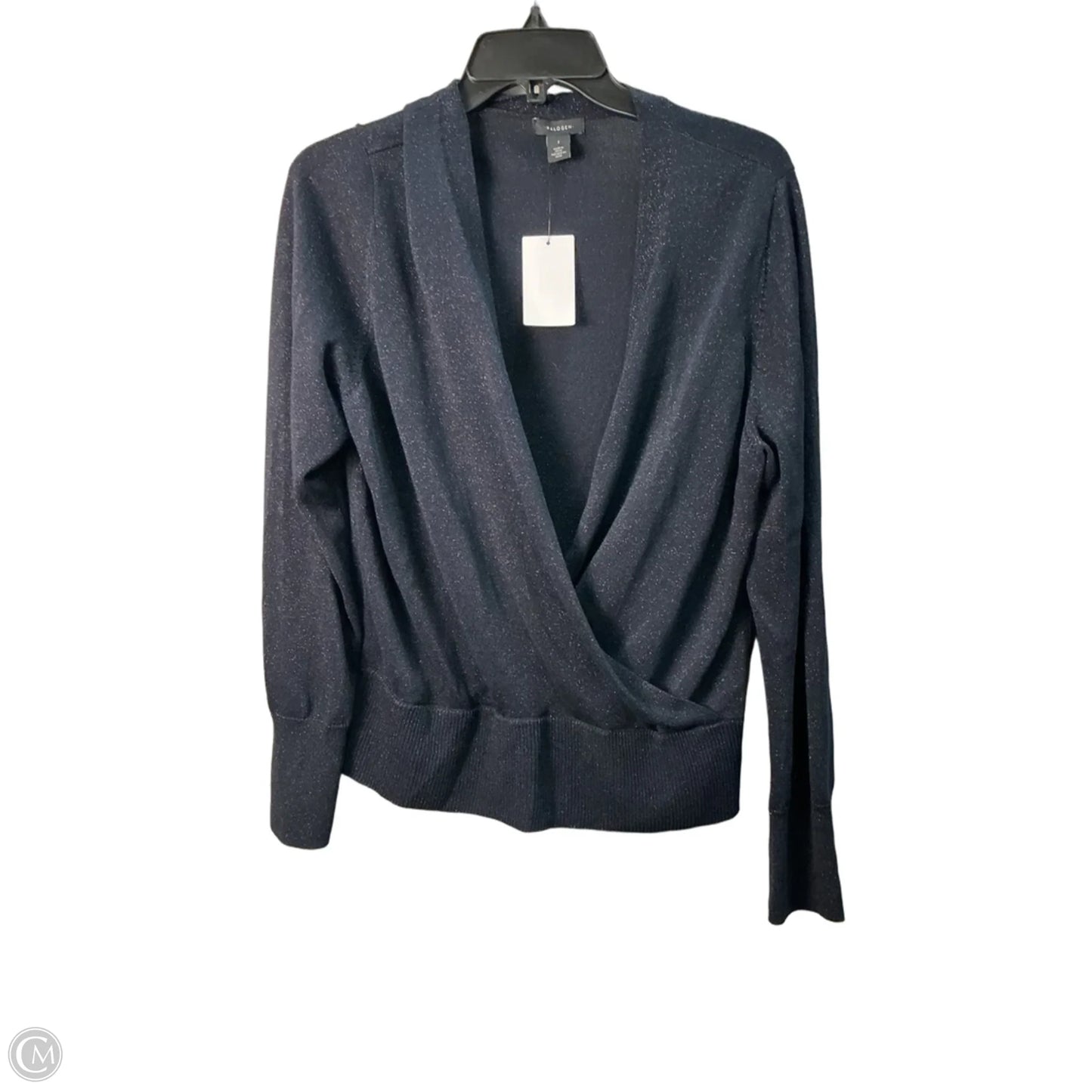 Top Long Sleeve By Halogen In Navy, Size: L