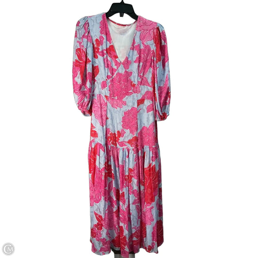 Dress Party Long By Vineyard Vines In Blue & Pink, Size: S