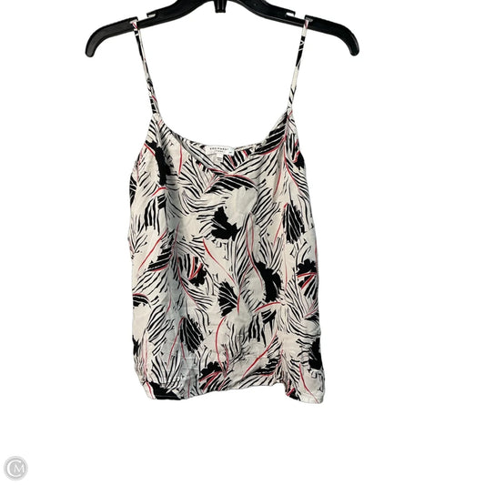 Top Sleeveless By Equipment In Black & Cream, Size: S