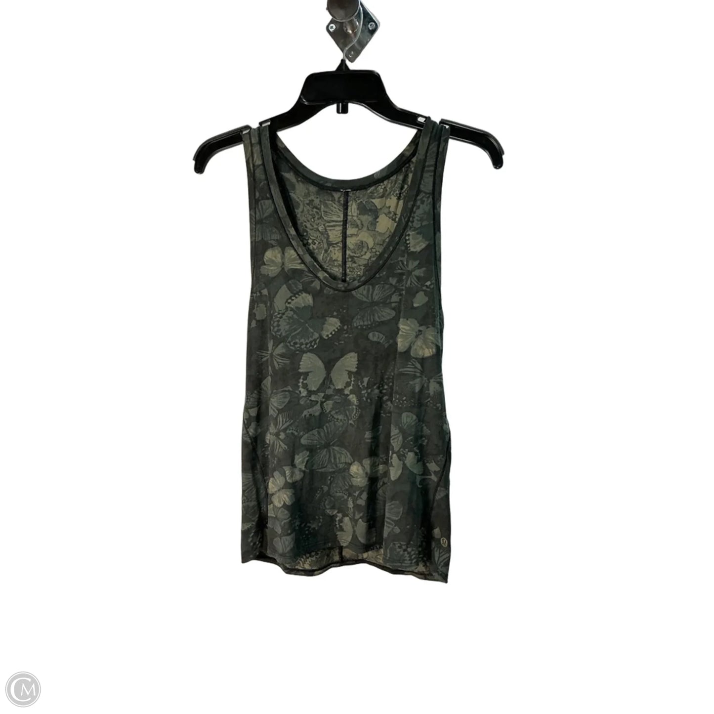 Top Sleeveless Basic By Lululemon In Black & Green, Size: M