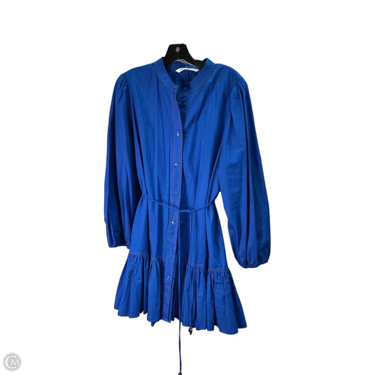 Dress Casual Midi By Zara In Blue, Size: Xl