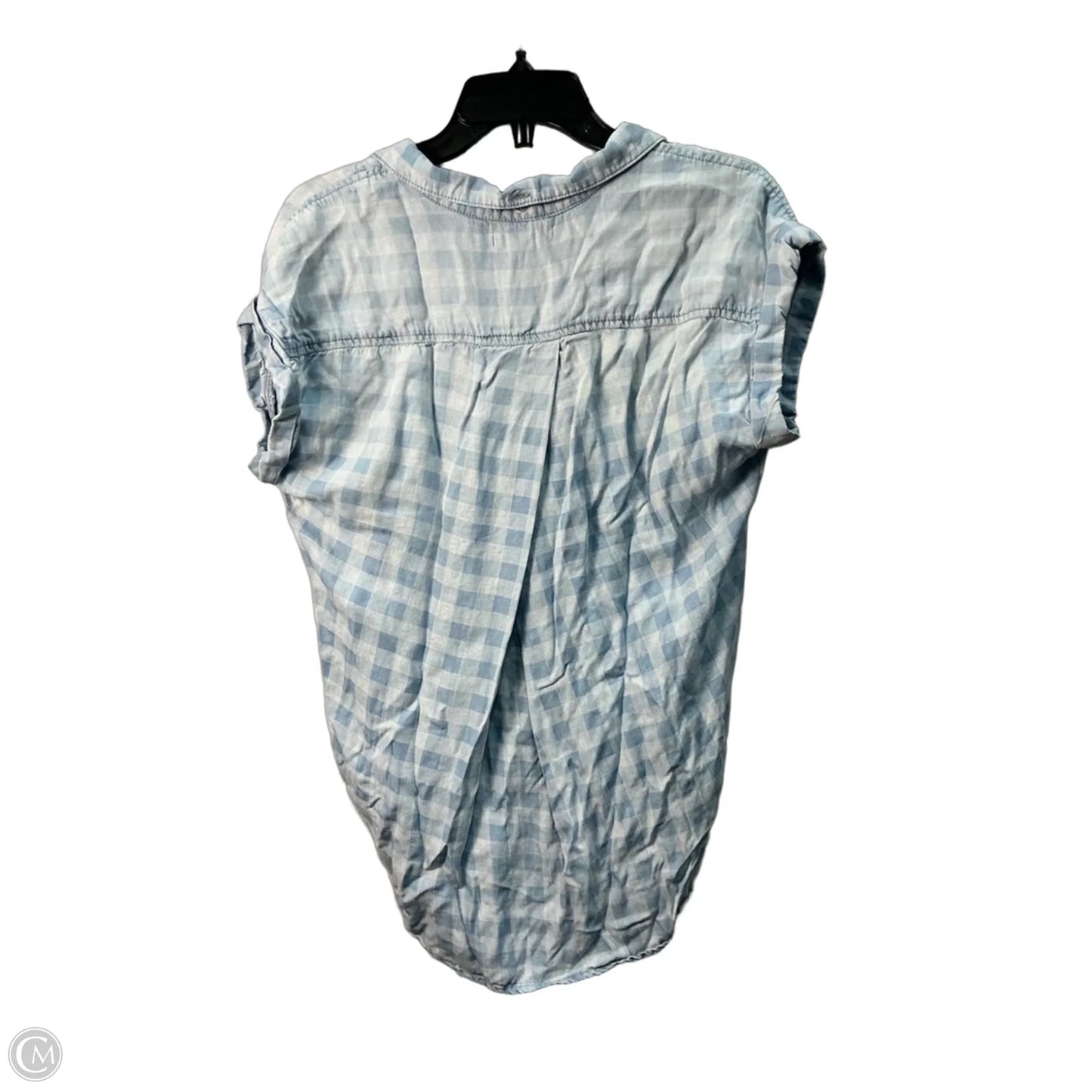 Top Short Sleeve By Cloth & Stone In Blue & White, Size: L